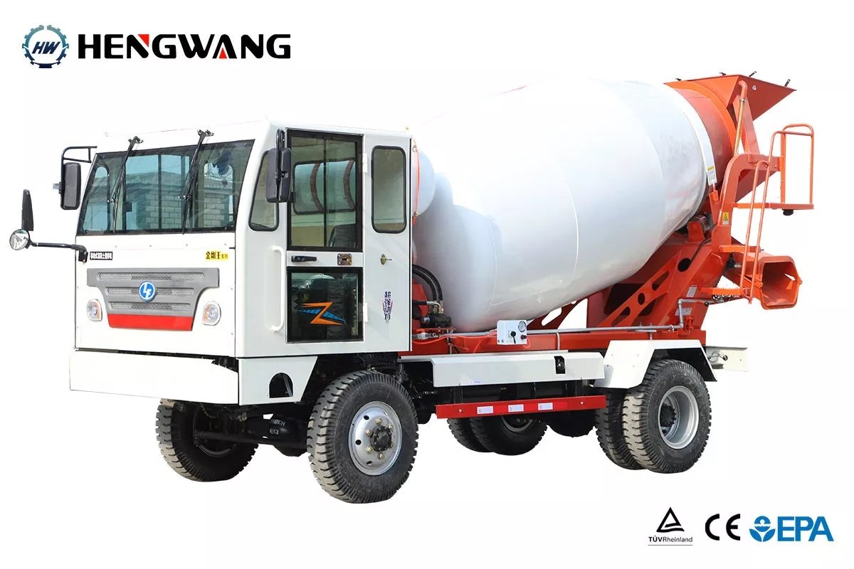 6 Wheels Mobile Concrete Mixer Truck