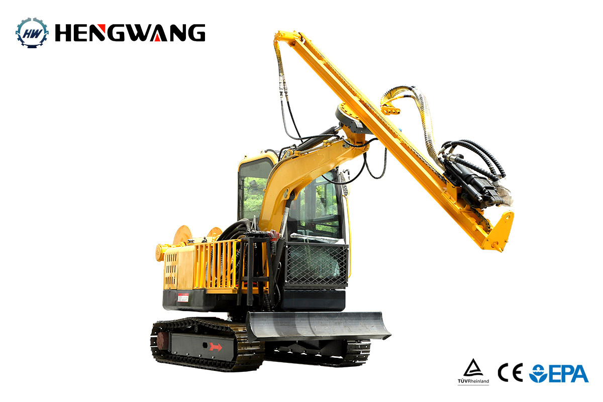 HW100 Excavator modified rock drill